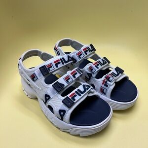 Fila 3 strap sandals size 8